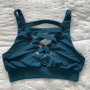 ALO Yoga Teal Activewear Top